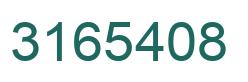 Number 3165408 green image