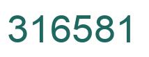 Number 316581 green image