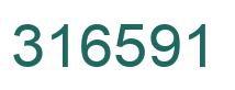 Number 316591 green image
