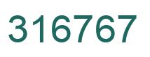 Number 316767 green image