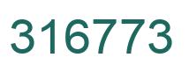 Number 316773 green image