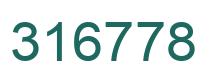 Number 316778 green image