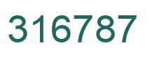 Number 316787 green image