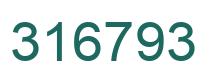 Number 316793 green image