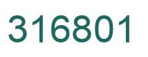 Number 316801 green image