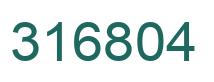 Number 316804 green image