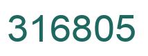 Number 316805 green image