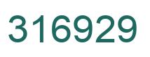 Number 316929 green image