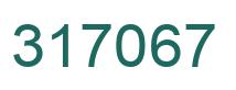 Number 317067 green image