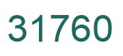 Number 31760 green image