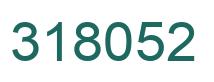 Number 318052 green image
