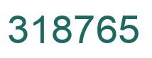 Number 318765 green image