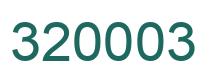 Number 320003 green image