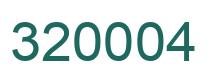 Number 320004 green image