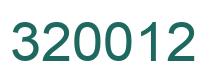 Number 320012 green image