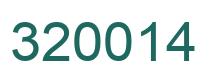 Number 320014 green image