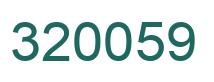 Number 320059 green image