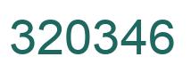 Number 320346 green image