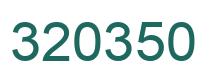 Number 320350 green image