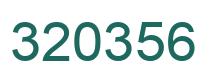 Number 320356 green image
