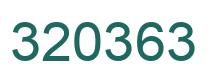Number 320363 green image