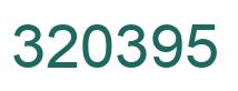 Number 320395 green image