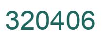 Number 320406 green image