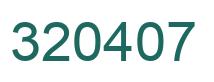 Number 320407 green image