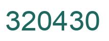 Number 320430 green image