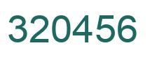 Number 320456 green image