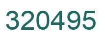 Number 320495 green image