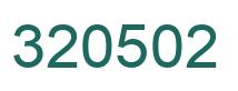 Number 320502 green image