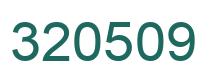 Number 320509 green image