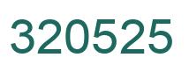 Number 320525 green image