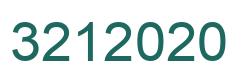 Number 3212020 green image