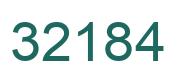Number 32184 green image