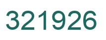 Number 321926 green image