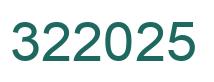 Number 322025 green image