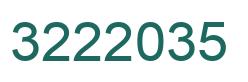 Number 3222035 green image