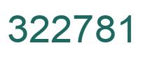 Number 322781 green image