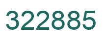Number 322885 green image