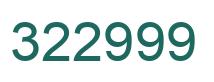 Number 322999 green image