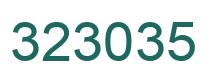 Number 323035 green image
