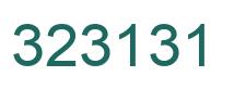 Number 323131 green image