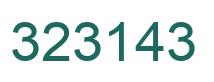 Number 323143 green image