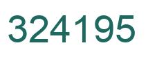 Number 324195 green image