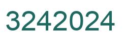Number 3242024 green image
