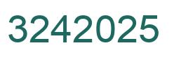 Number 3242025 green image