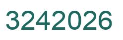 Number 3242026 green image