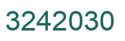 Number 3242030 green image